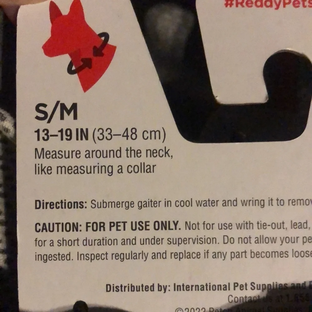 NWT Reddy Cooling Gaiter neck wrap dog S/M